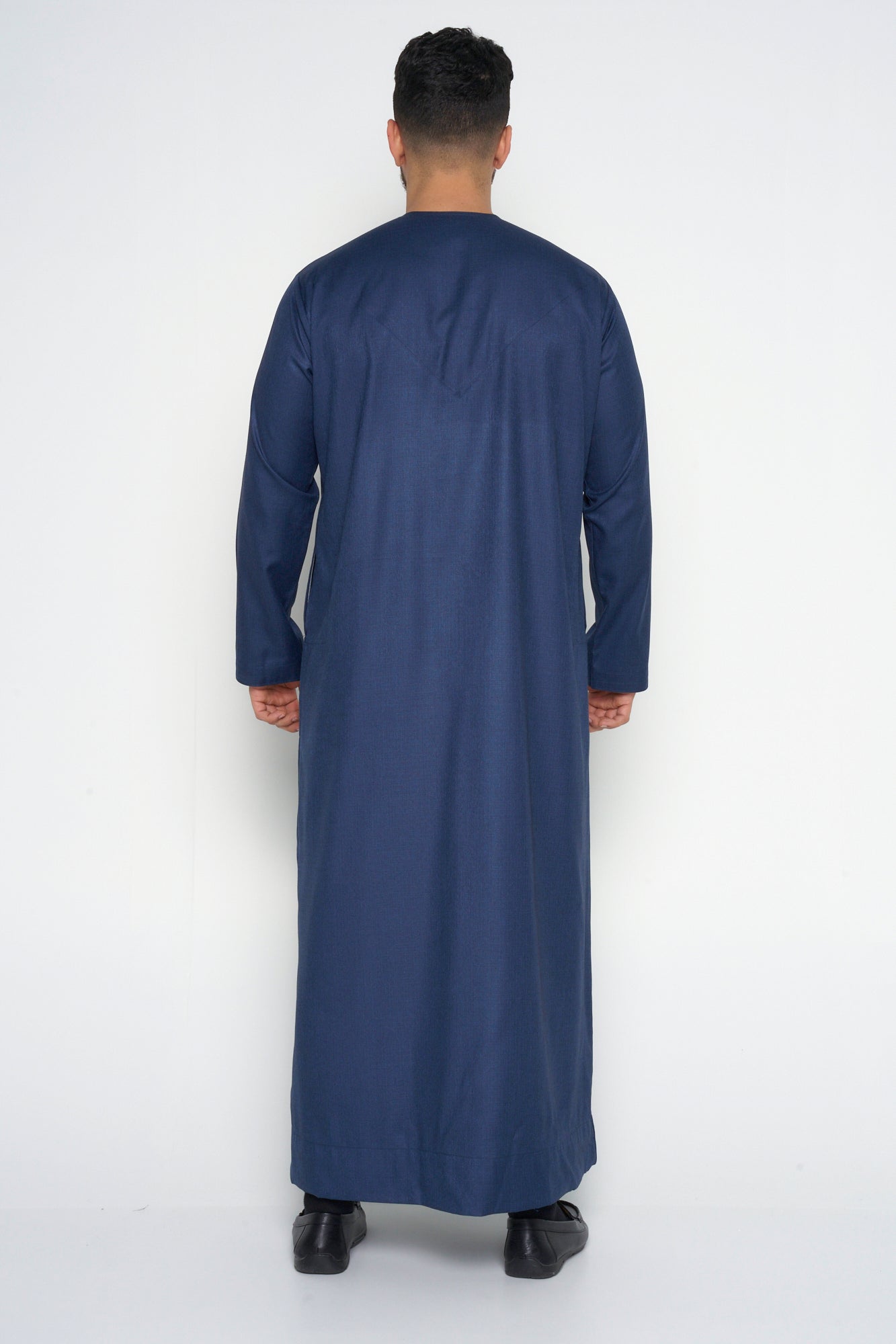 Midnight Blue Cashmere Wool Emirati Thobe