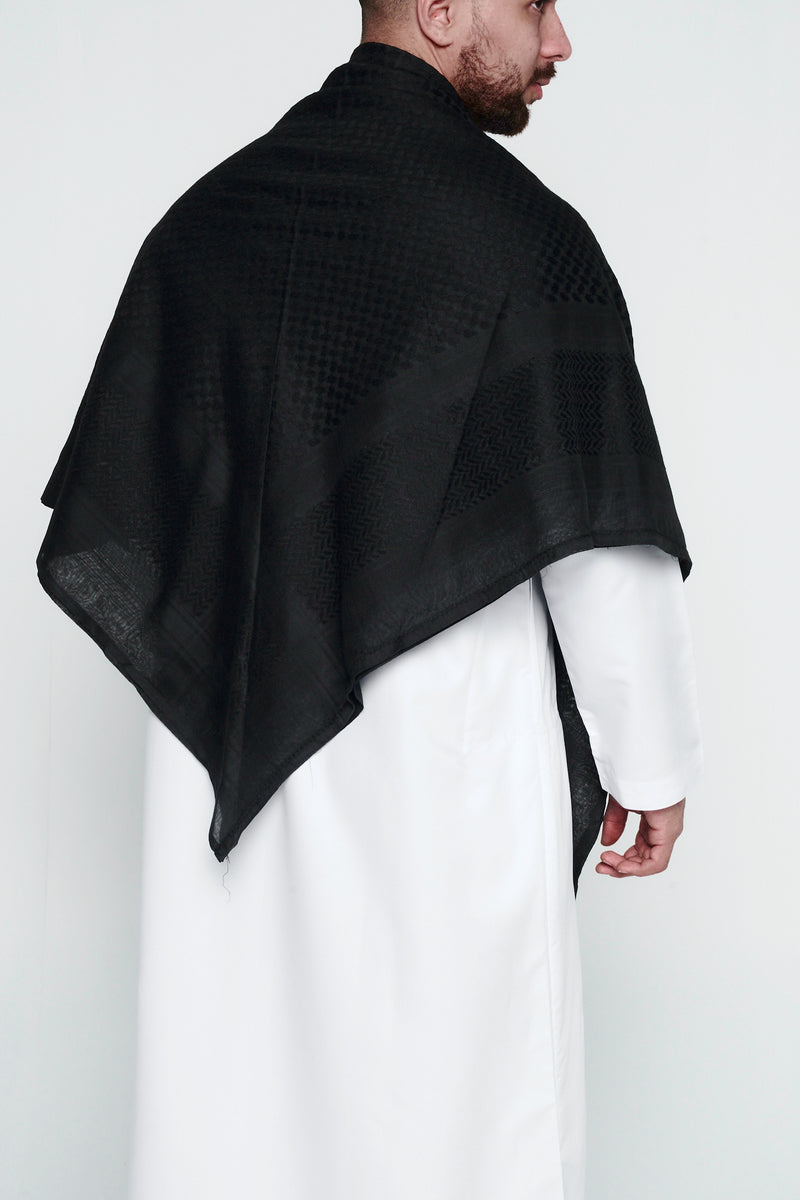 Black Arab Shemagh Headscarf