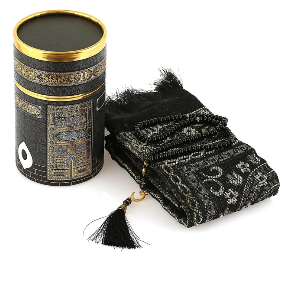 Kaaba Box Prayer Mat Gift Set Round