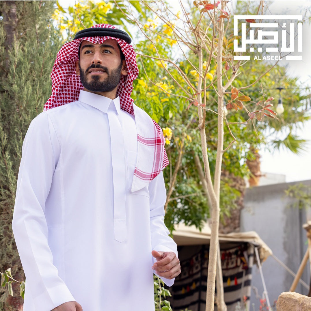 White Al Aseel Qatari Thobe
